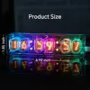 6-bit Glow Tube Clock IN12 Nixie Clock Base with Cool RGB Lights Gift Computer Desktop Accessories Advanced Version DC 5V 4