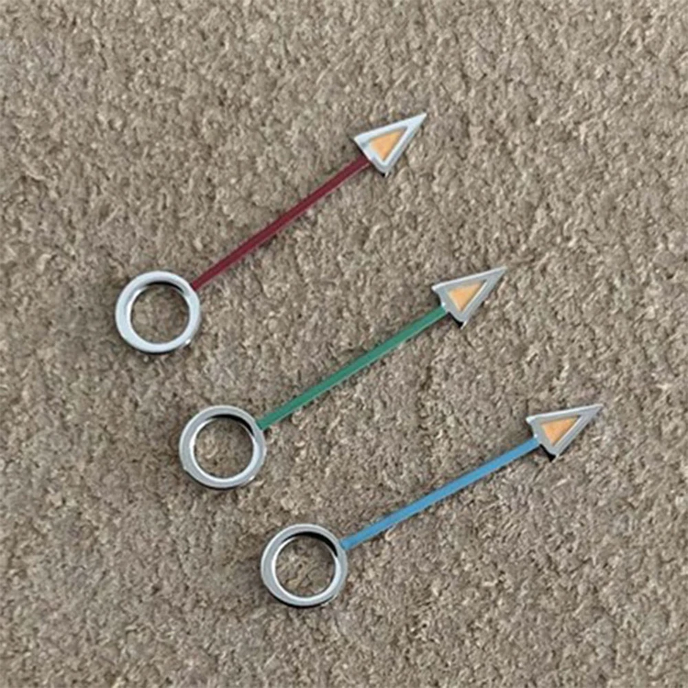 

For NH34 Hands Orange Red/Green/Blue GMT Watch Hands 12.5mm Green Luminous Pointers for NH34 Movement Watch Parts