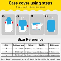 Luggage Suitcase Protective Cover Thicken Travel Elastic Luggage Dust Cover for 18"-28" Suitcase Daisy Series Travel Accessories 6