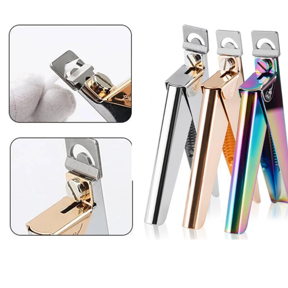 U-Shaped Professional Nail Clippers False Acrylic Tips Scissors Trimmer Cutters Stainless Steel Trimmers Manicure Tools Clipper