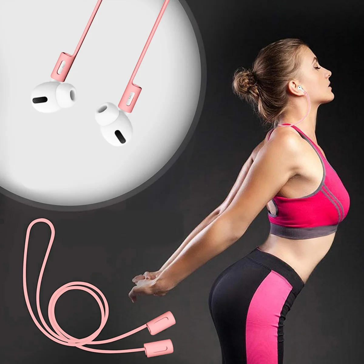 

Ремешок для наушников ForAripods Pro, мягкая водонепроницаемая Спортивная Веревка на шею, с защитой от пота, шнурок для наушников, аксессуары для наушников