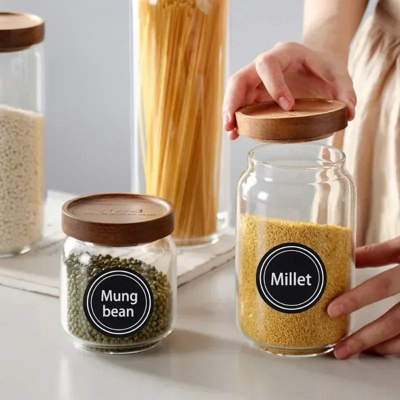 300/60PCS Spice Jars Label Stickers for Kitchen Condiment Organizer