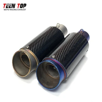 51mm Modified Motorcycle Exhaust Muffler Carbon Fiber Escape Moto Bike Silencer For Honda CBR650R Hornet 600 Forza 300 CB190R