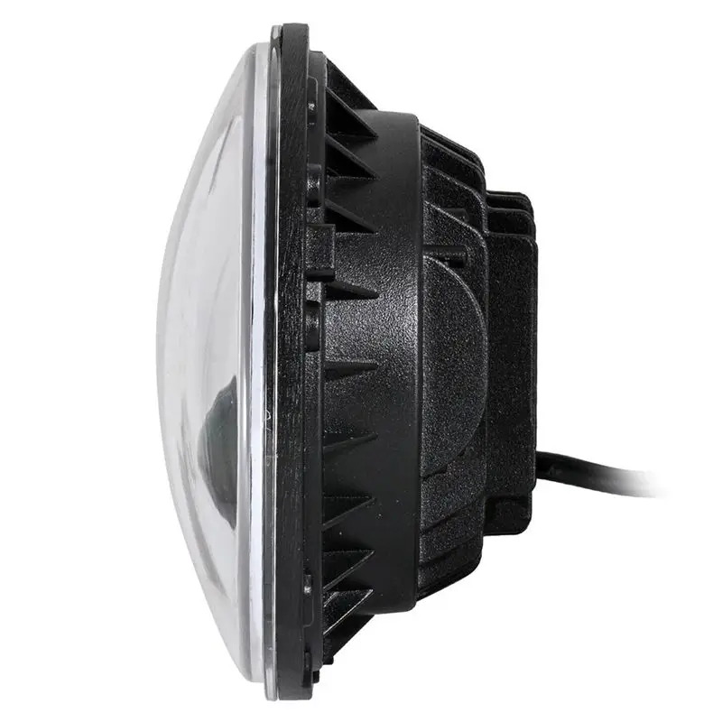 고급스러운 배경 디자인의 7인치 LED 헤드라이트, 원형 헤드라이트, 셰퍼드 블랙용 자동차 용품