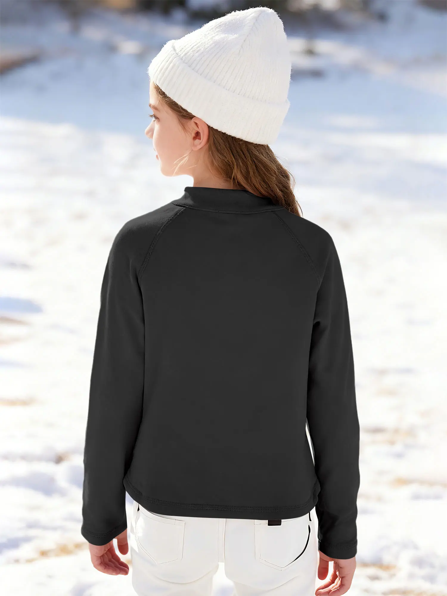 Girls Thermal Tops Kid Pullover Long Sleeve Solid Color T-Shirt Undershirt Base Layer Child Yoga Pilates Workout Running Clothes 27 S40fbf36fe010473d8a3ebb9a5ff73b347