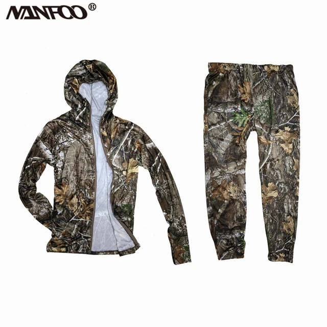 Bionic Camo Ice Silk Cardigan Long Sleeve Fishing Clothing Men Summer  Hooded Sun Protection Clothes Bird Watching Hunting Shirt - AliExpress