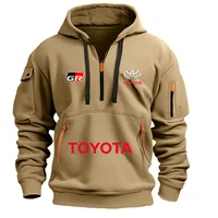 Sweat à capuche demi-zip unisexe Toyota GR Racing Team Printemps-Automne 2026, style streetwear décontracté et sportif 6