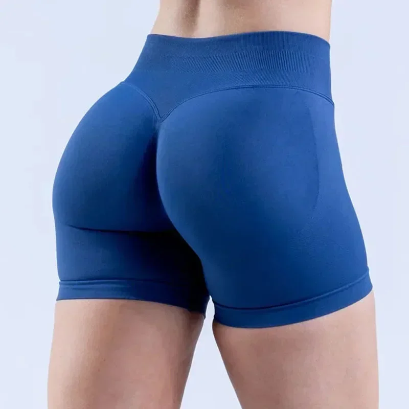 Impact Shorts 4.5" Seamless Design Low Ribbed Band Gym Women Flex Scrunch Bum Seam Soft Feel Workout Yoga Booty Hips Push Up