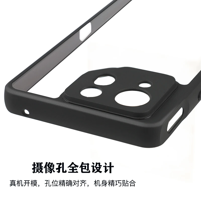 Ultra-Thin Shockproof Transparent Back Cover with Soft TPU Frame