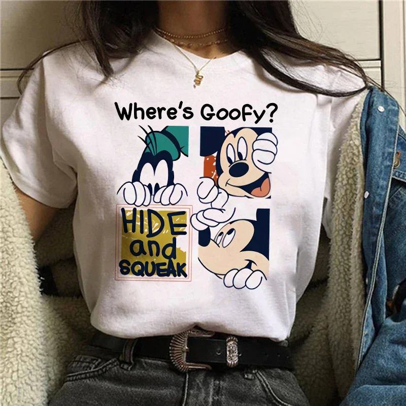thumbnail image 1 of Camisetas con estampado de Mickey Y2k de los años 90 para mujer, camiseta de Minnie Mouse a la moda, ropa de calle para mujer, camiseta Kawaii de Disney, 1 of 4