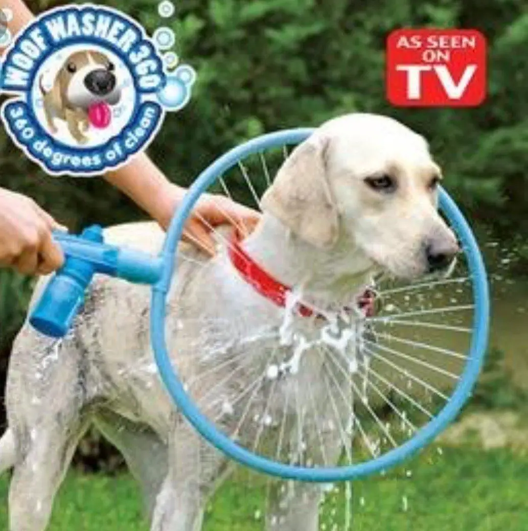

Pet Dog Washer 360 Degree Dog Washer Adjustable Clean Canine Ring-Shaped All-Around Woof Washer Pet Bath Shower