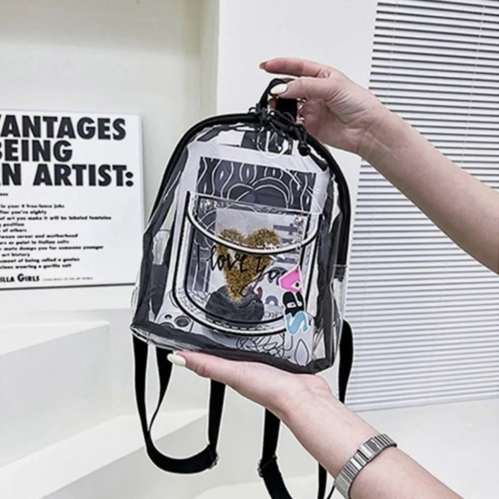 Large Capacity Transparent Backpack Fashion Jelly Bag Shopping Bags 2