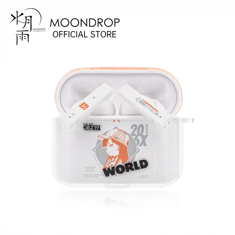 Беспроводные наушники MOONDROP NEKOCAKE GRILS FRONTLINE TWS IEMs, поддержка ANC A2DP/AVRCP/HFP/HSP/SBC/AAC, активное шумоподавление