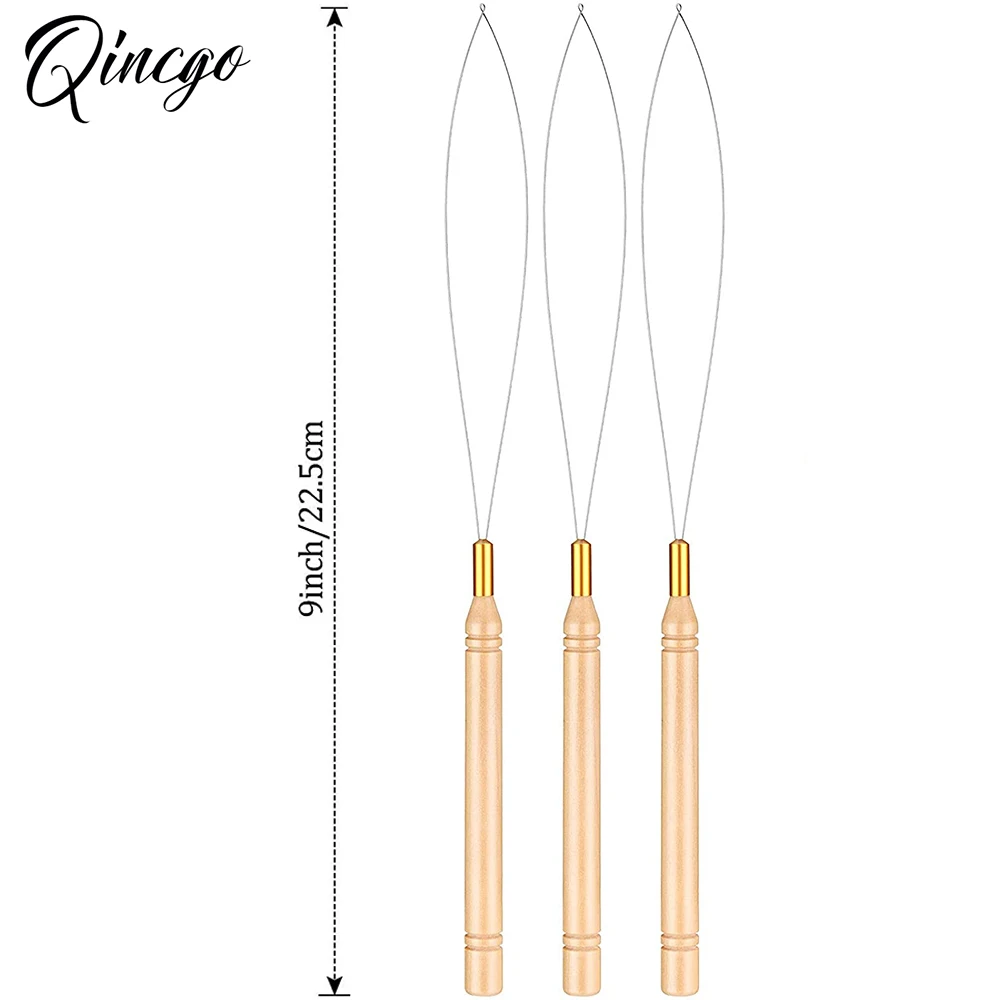 Wooden Loops Threader Hook Needle Beads Tools Micro Rings Links