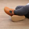 KIDSUN Newborn Baby Shoes Stripe PU Leather Boy Girl Shoes  Toddler Rubber Sole Anti-slip First Walkers Infant Moccasins 5