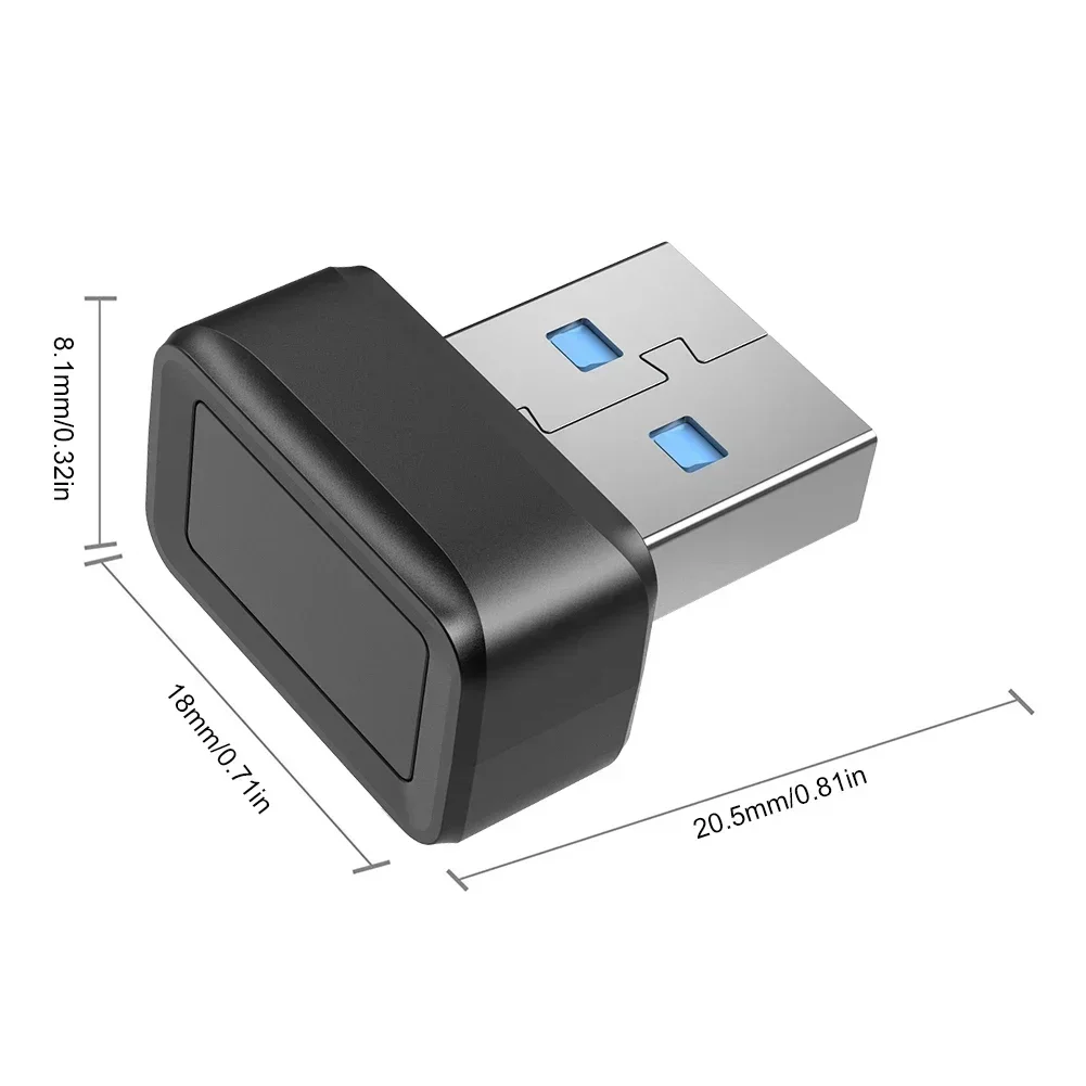 Fingerprint Key USB Fingerprint Key Windows-compatible biometric scanner for password-free login for PC security
