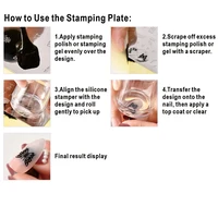 Plaque de stamping pour nail art, plaque en acier pour débutants, modèle de décoration d'ongles sans peinture manuelle, motif abstrait demi-ton, géométrique, à pois, technologie de matrice de points futuristes, dégradé, nail art rapide, nail art facile, la technologie change la vie, gel de stamping, huile de stamping, outil de stamping 5