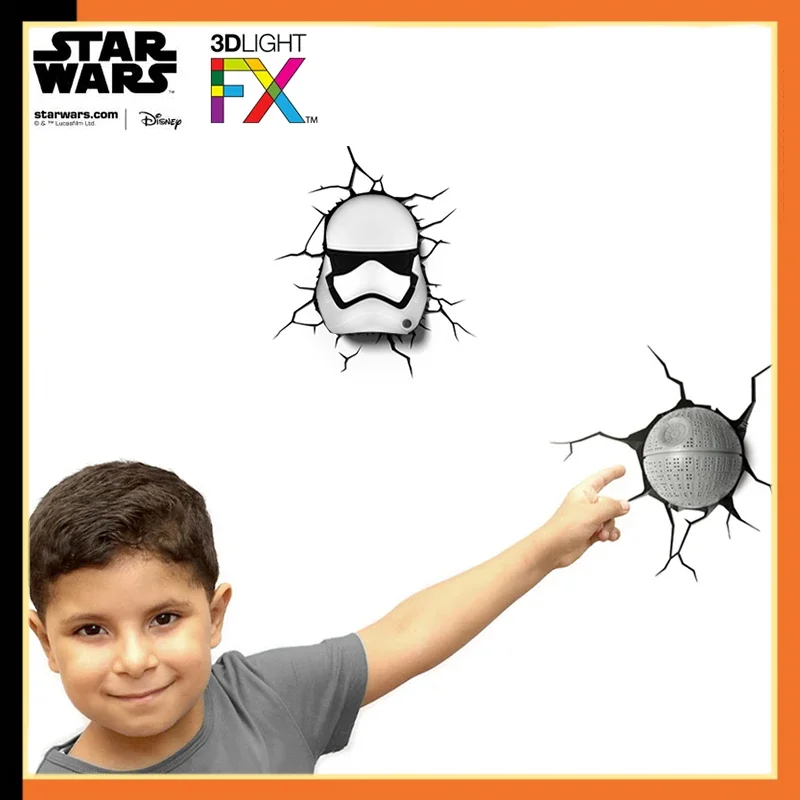 2024 New Dreammaker Star Wars White Warrior Death Star Little Night Light Creative Mini Wall Mounted Little Night Light Gift