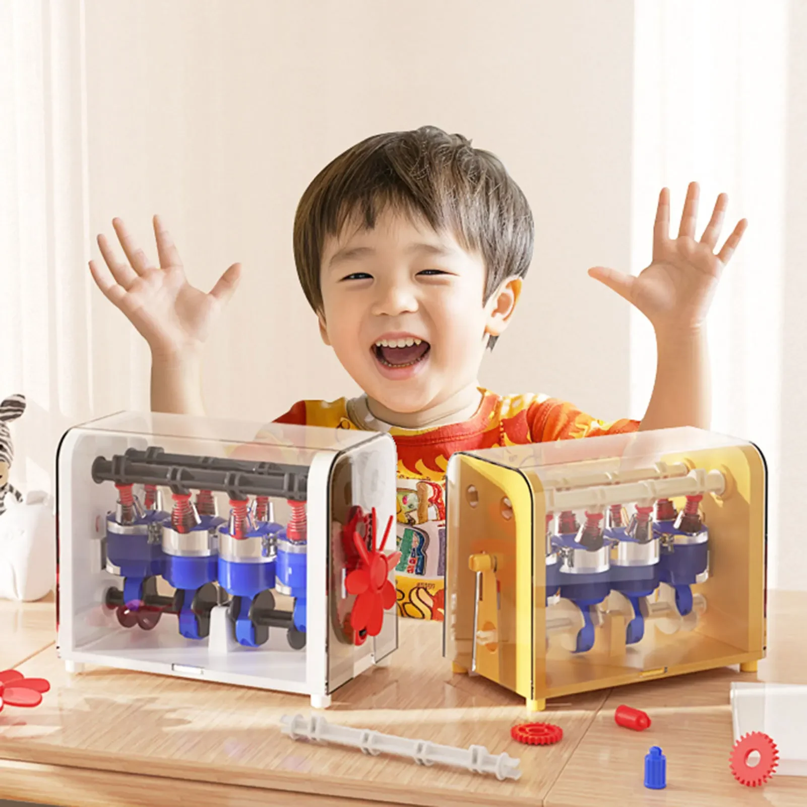 어린이 DIY 기계 엔진 모델, 교육용 STEM 조립 장난감, 휴일 생일 선물