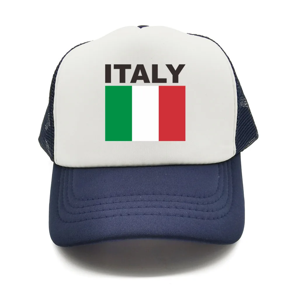 Italien Italien italienische Flagge Trucker Cap Sommer Männer cool Papa Hut Baseball Caps Unisex Outdoor Mesh Net Caps – Detail 5