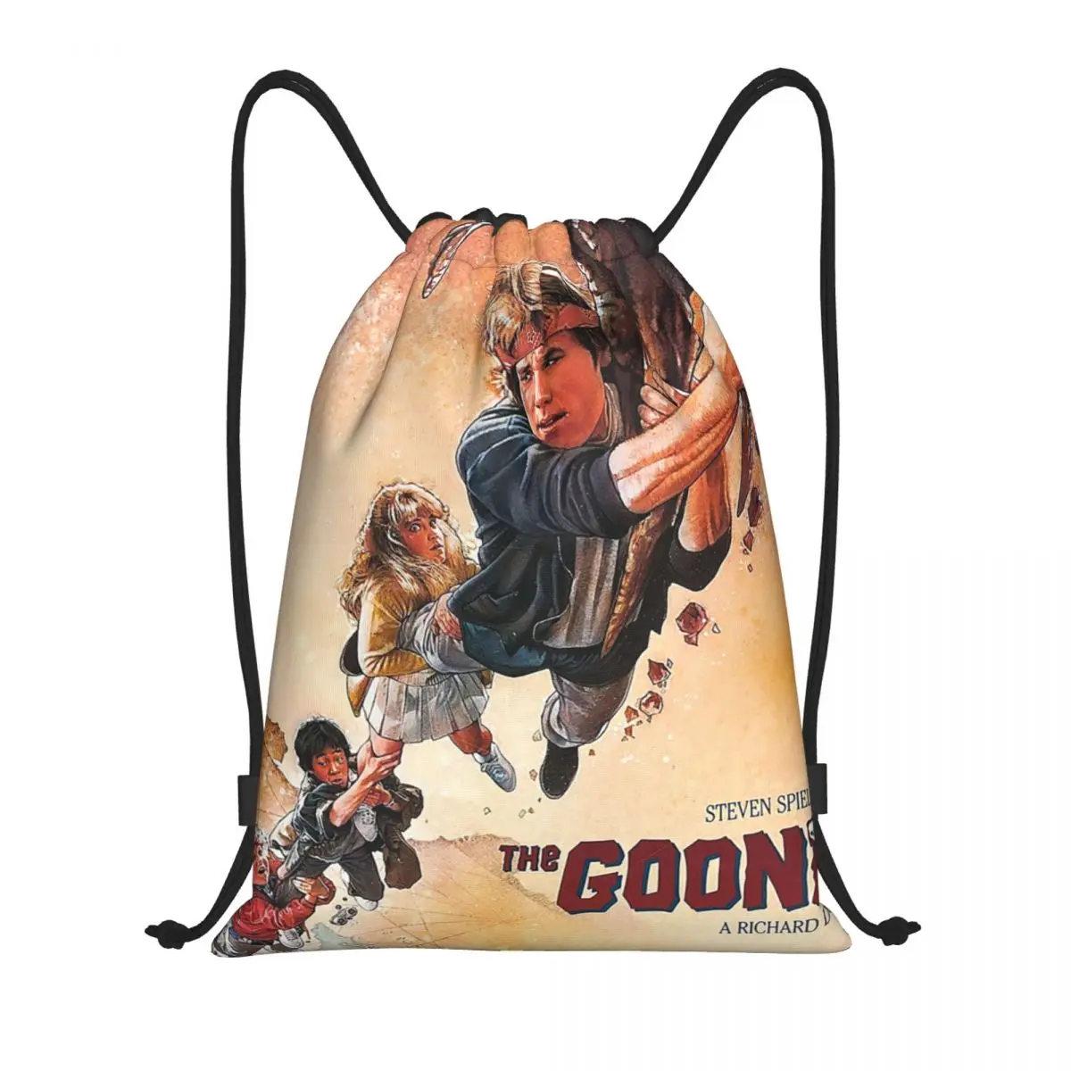 

The Goonies Drawstring Backpack Sports Gym Bag for Women Men Adventure Comedy Movie Shopping Sackpack