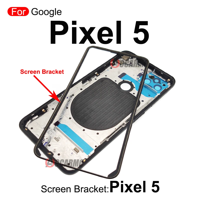 구글 픽셀 6 프로 3 3XL 4 XL 5 5A 6a 전면 스크린 스탠드 중간 베젤 프레임 LCD 디스플레이 브래킷 플라스틱 홀더 교체