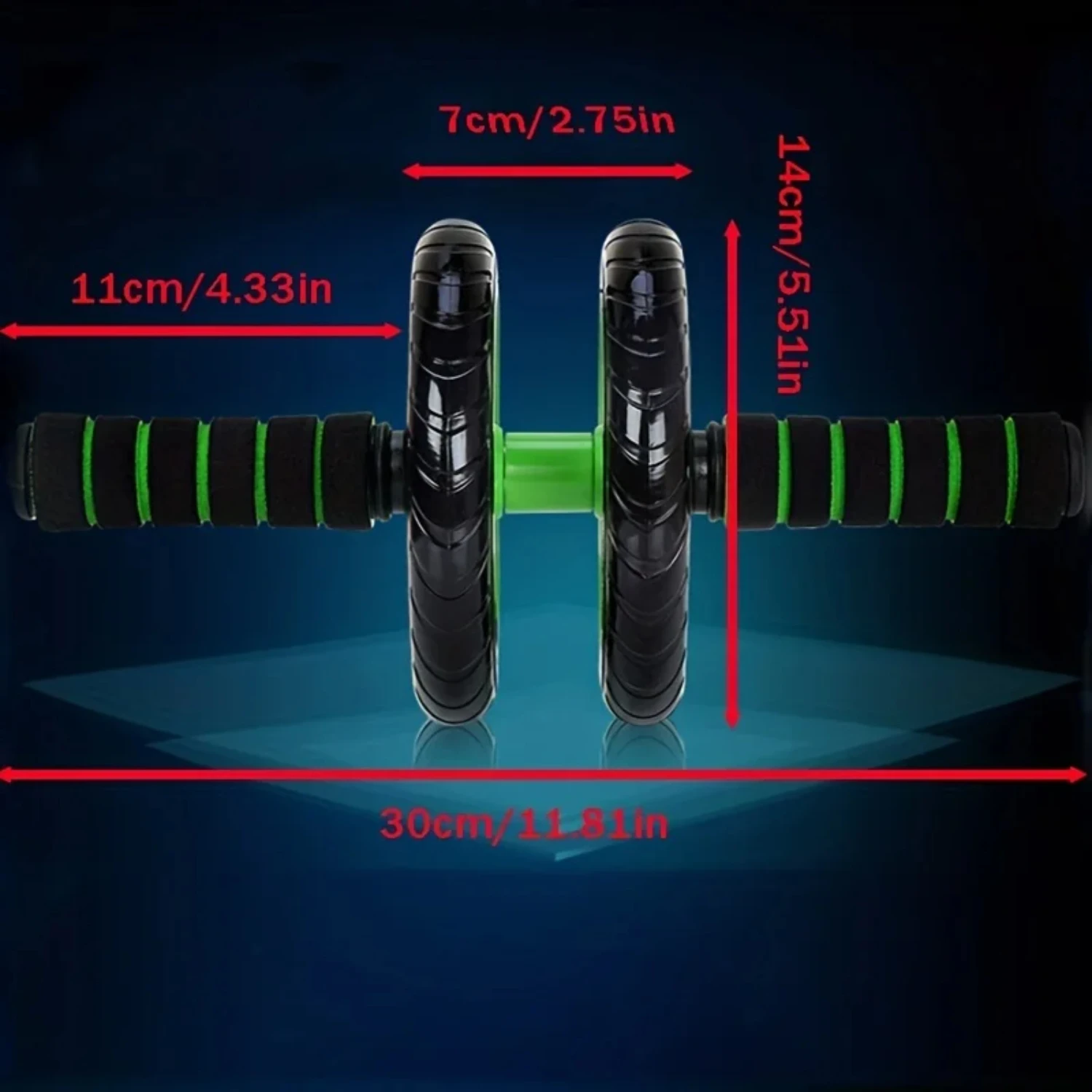 Abdominal Muscle Wheel Double Wheel Healthy Abdominal Slimming Belly Men's and Women's Fitness Equipment Silent Roller