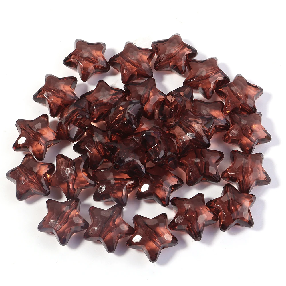Colorful Five-Pointed Star Acrylic Beads Set for DIY Jewelry and Accessories (30 Pieces)