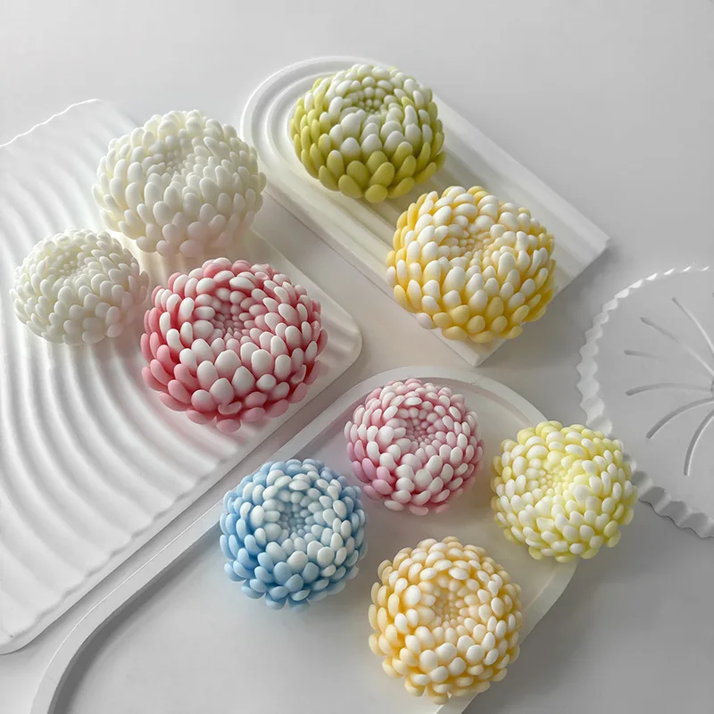 Moule En Silicone Pour Bougie Aromatique De Fleur De Marguerite, Bricolage, Savon Floral Fait à La Main, Plâtre, Chrysanthème, Ornement, Fournitures De Fabrication De Bougies