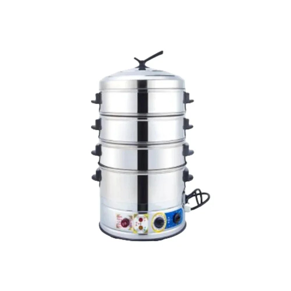 Electric Steamer Multifunctional Large-Capacity Three-Layer Steamer Electric Steamer Commercial Breakfast Tableware 4