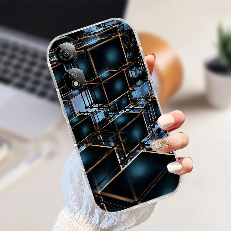 Shockproof Clear Silicone TPU Phone Case with Cute Animal Design