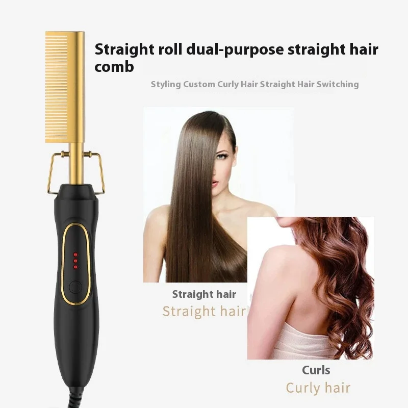Hot Comb Hair Straightener Brush Hot Comb Pressing Electric Heat electric hair brushes Styling Tools 3