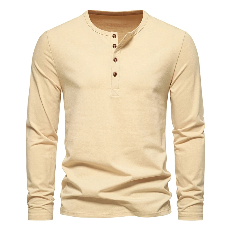 

Men's 2023 Autumn New Daily Solid Color Versatile Casual Soft Comfortable Details Pullover Tee