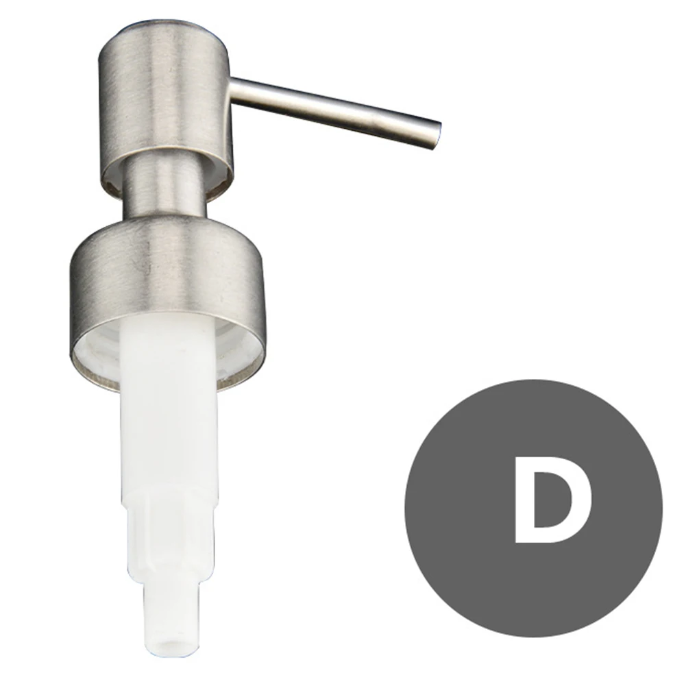 Stainless Steel  Soap Pump Liquid Lotion Dispenser Head Bathroom Liquid Soap Dispenser Toilet Hand Replace Lotion Shampoo Pump 6