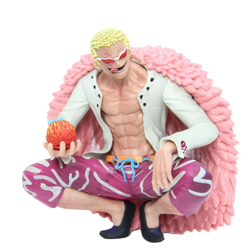 Anime Periferiche One Piece Donquixote Doflamingo Oka Shichibukai Posizione Accovacciata Action Figure In Pvc Modello Da Collezione Toy Box