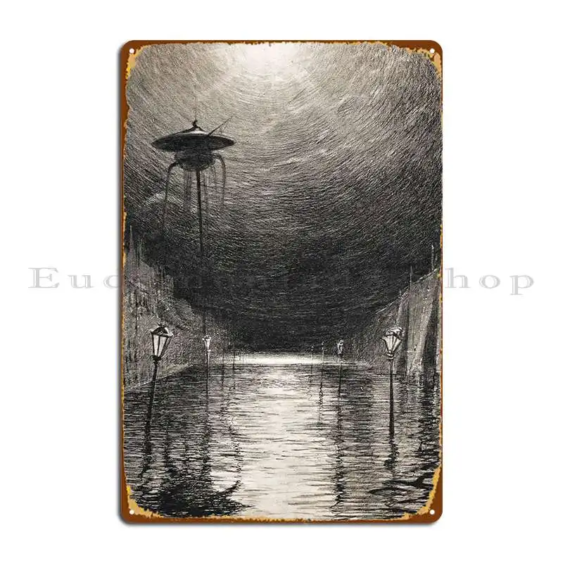 War Of The Worlds Vi Metal Sign Bar Home Crea Poster In Latta Per Garage In Ferro