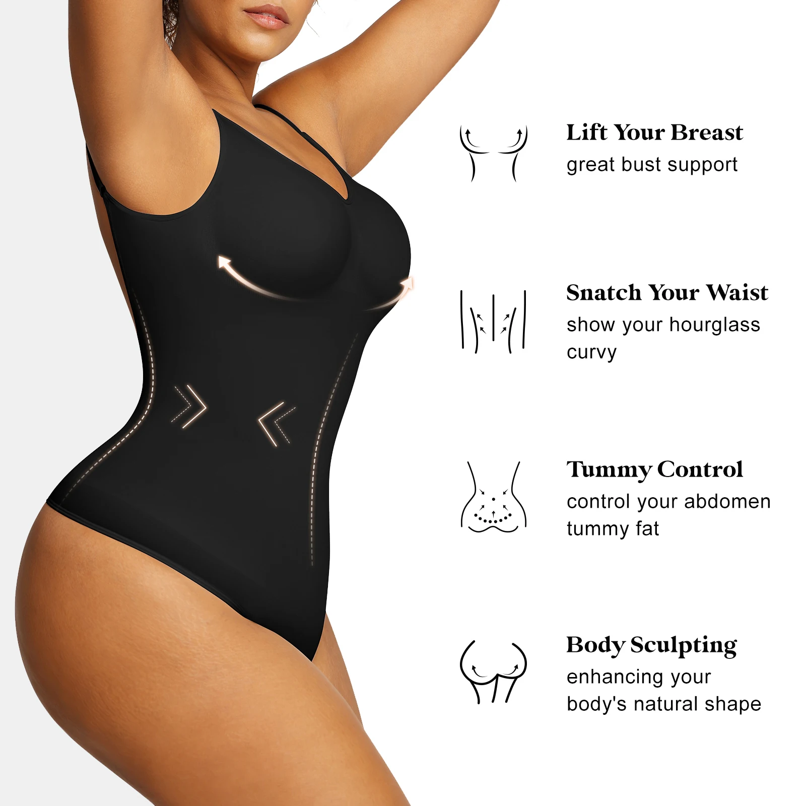 Waist trainer women body shaper sexy bodysuit Thong Low Back Seamless Bodysuit for Women Tummy Control