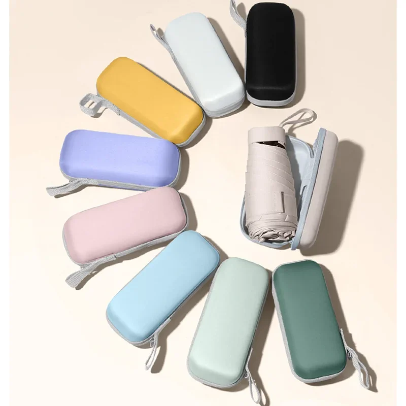 Mini Folding Sunscreen Umbrella For Women Sunshade Sun And Uv Protection Small Portable Pocket Parasol Umbrella For Rain And Sun sun umbrella folding umbrella