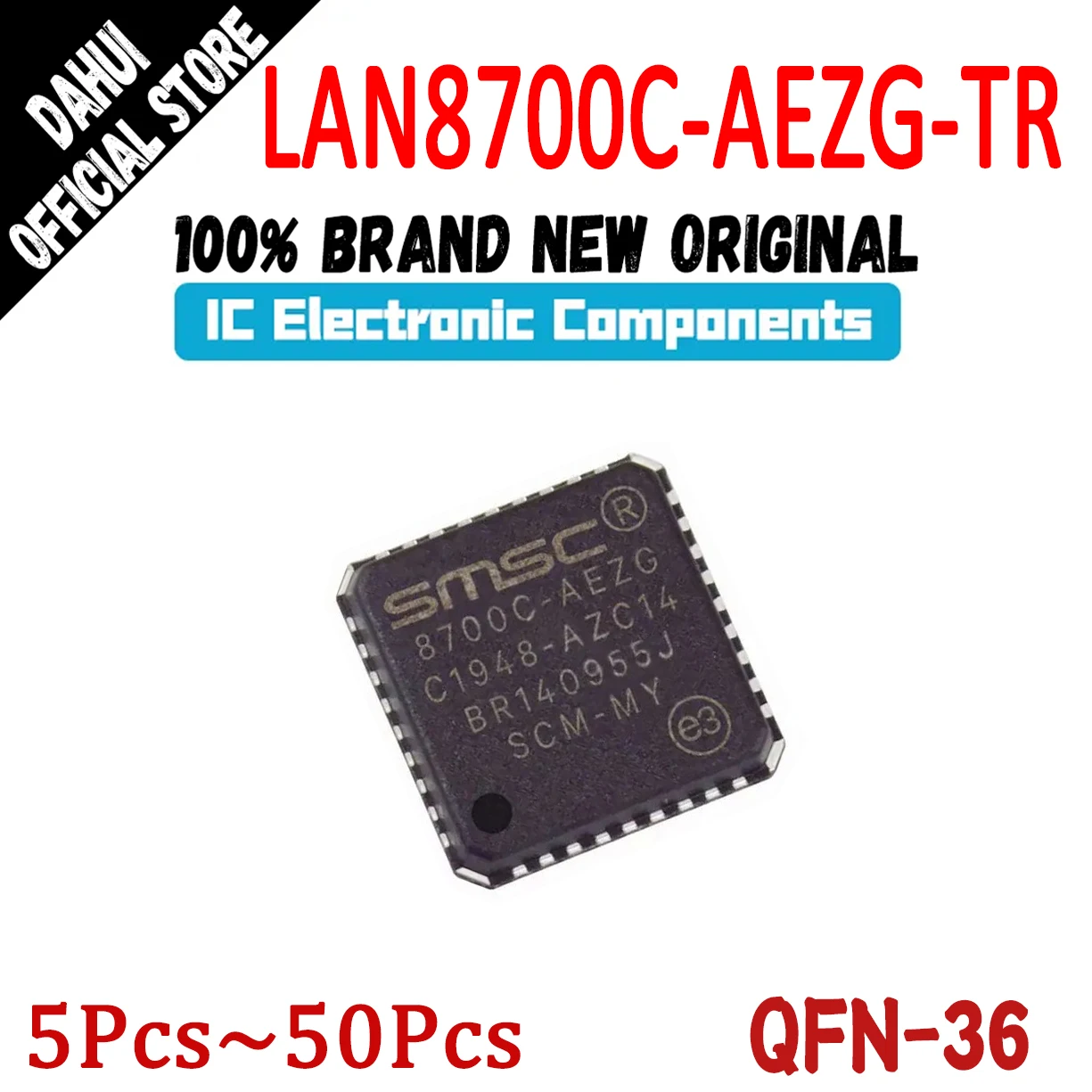 

LAN8700C-AEZG-TR LAN8700C-AEZG LAN8700C LAN8700 LAN IC Chip QFN-36
