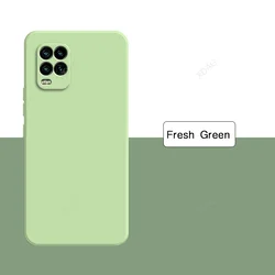Luxury Liquid Silicone Shockproof Square Phone Case - Premium Back Cover for Xiaomi 10S (Fresh Green)