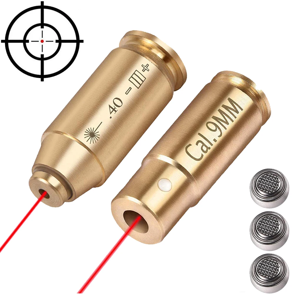 Calibratore Pistola Laser Ottone Rame Tactical Laser Bore Sight Collimatore Boresighter Cartuccia. 308 .223 .40 .45 Cal 12Ga 9Mm