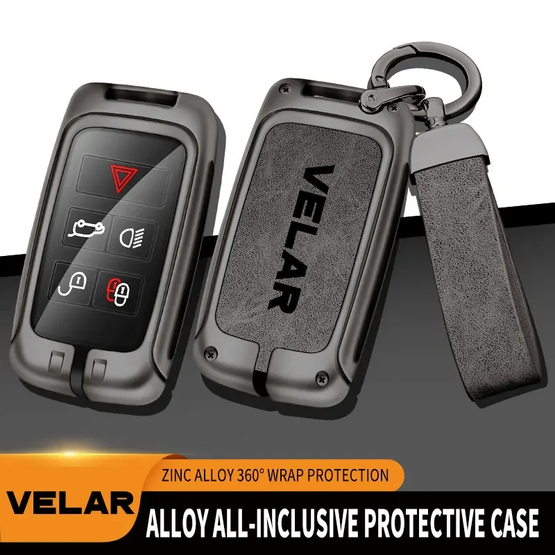 

Zinc Alloy Car Key Case For Land Rover VELAR Remote Control Protector For Land Rover Velar Keychain Remote Button Accessories