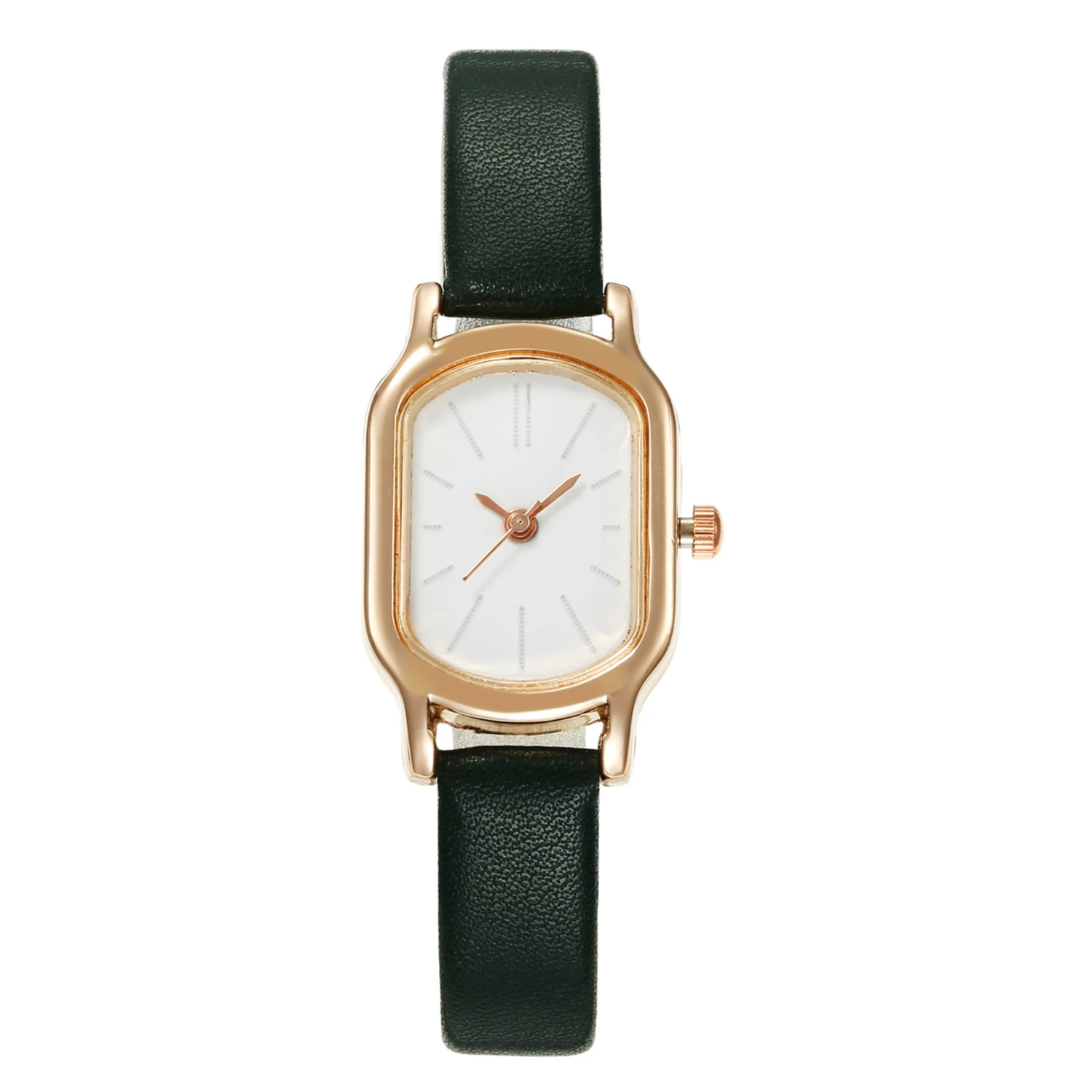 

Women's Fashion Black Small Watches Vintage Leather Ladies Wrist Watches Simple Oval Dial Dress Retro Female Quartz Wristwatches