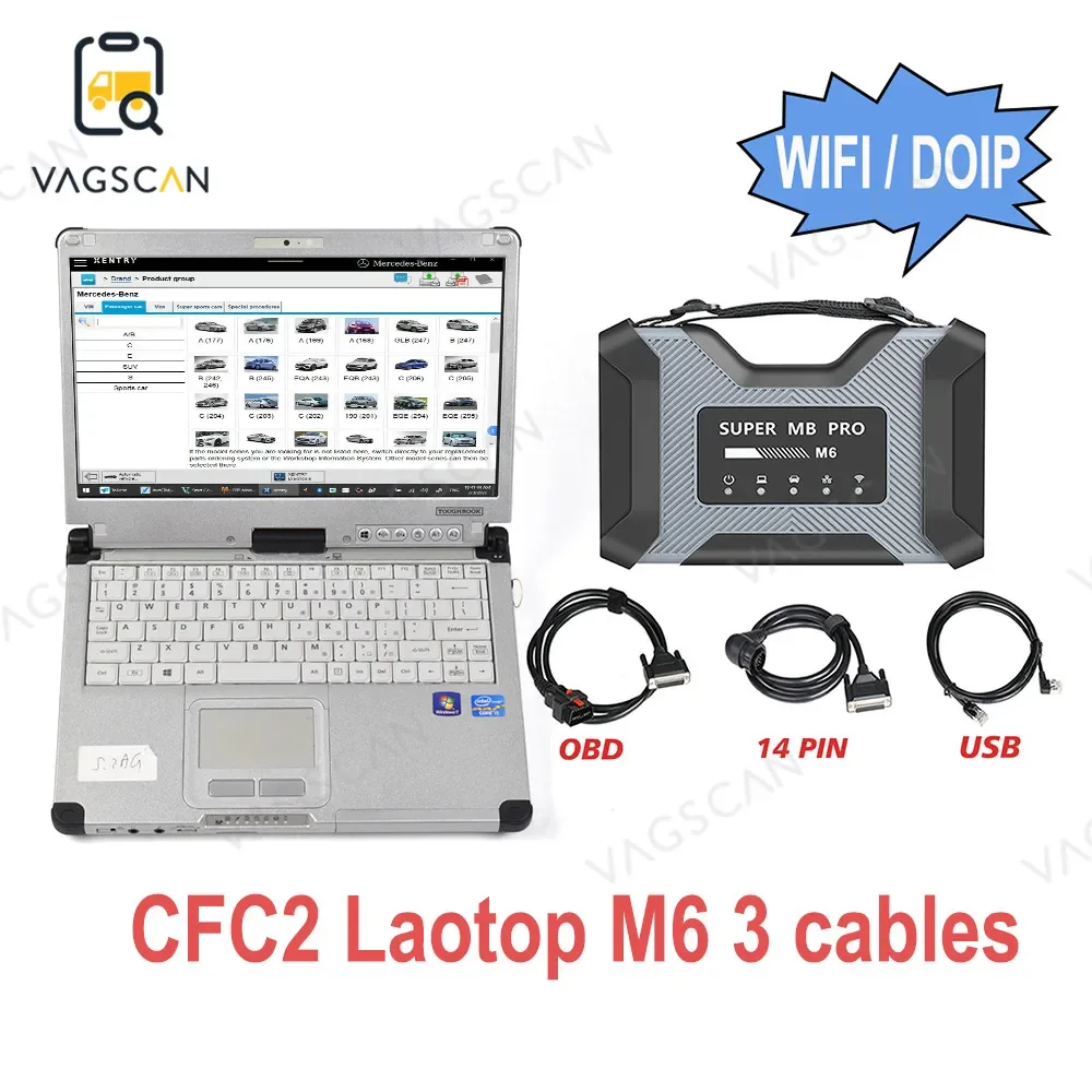 

CF C2 Laptop For Super MB Pro M6 Wireless Star Diagnosis Tool Full Configuration Work on Cars and Trucks