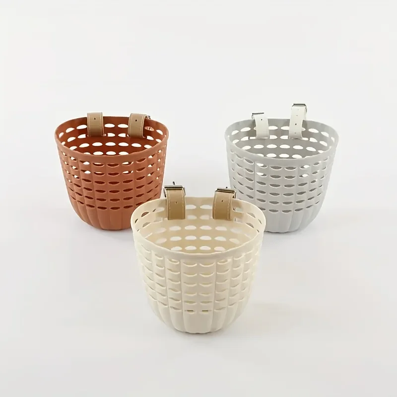 Bicycle Basket, Bicycle Basket Front Basket, Front Handle Carrier, Bicycle Plastic Basket, Suitable for Riding and Storage