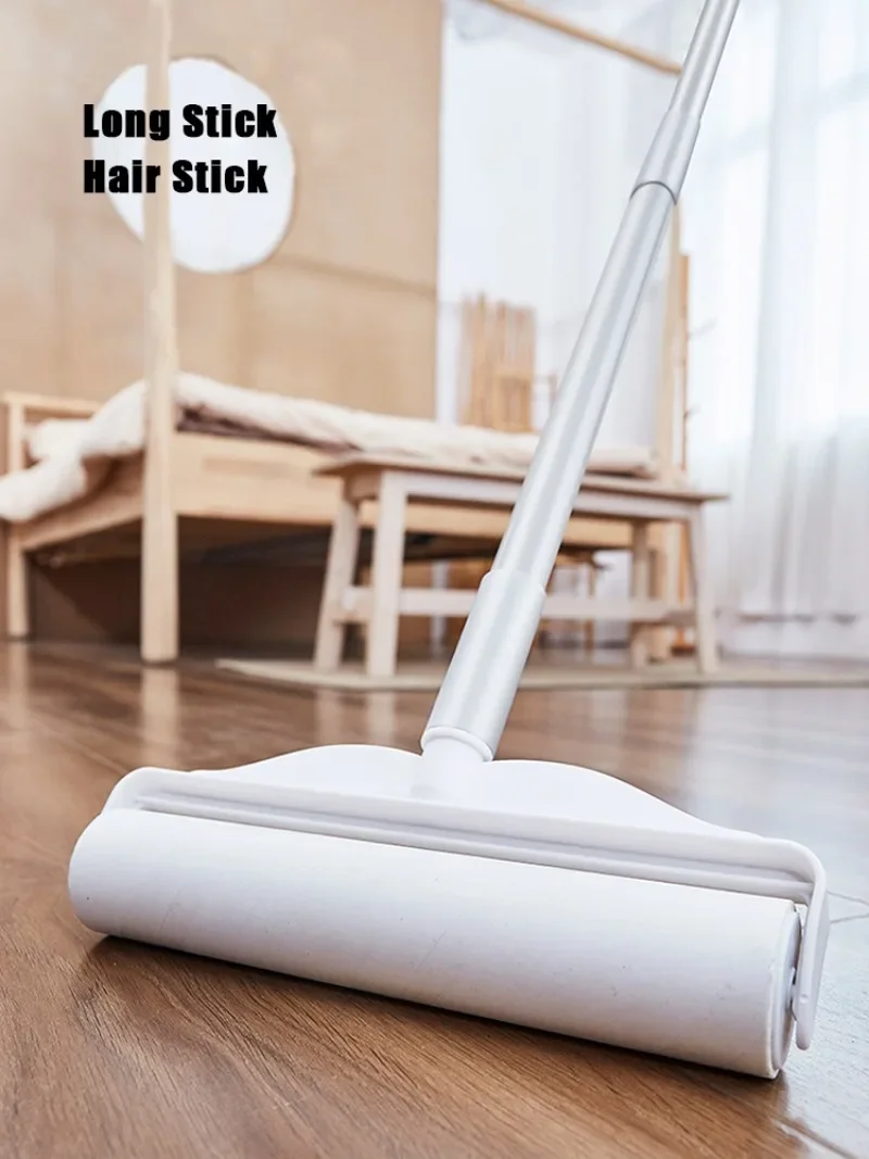 Description Picture 3 of itemPortable Hair Remover Roller Long handle Sticky Hairs Device Tear Type Pet Clothes Hairs Remover Lint Bed Floor Cleanup Tool