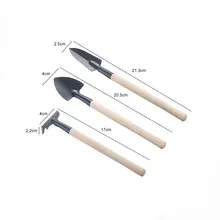 

Mini Garden Tool Set 3 Pcs Hand Planting Tools Small Shovel/Rake/Spade Succulent Soil Tools for Gardening Life