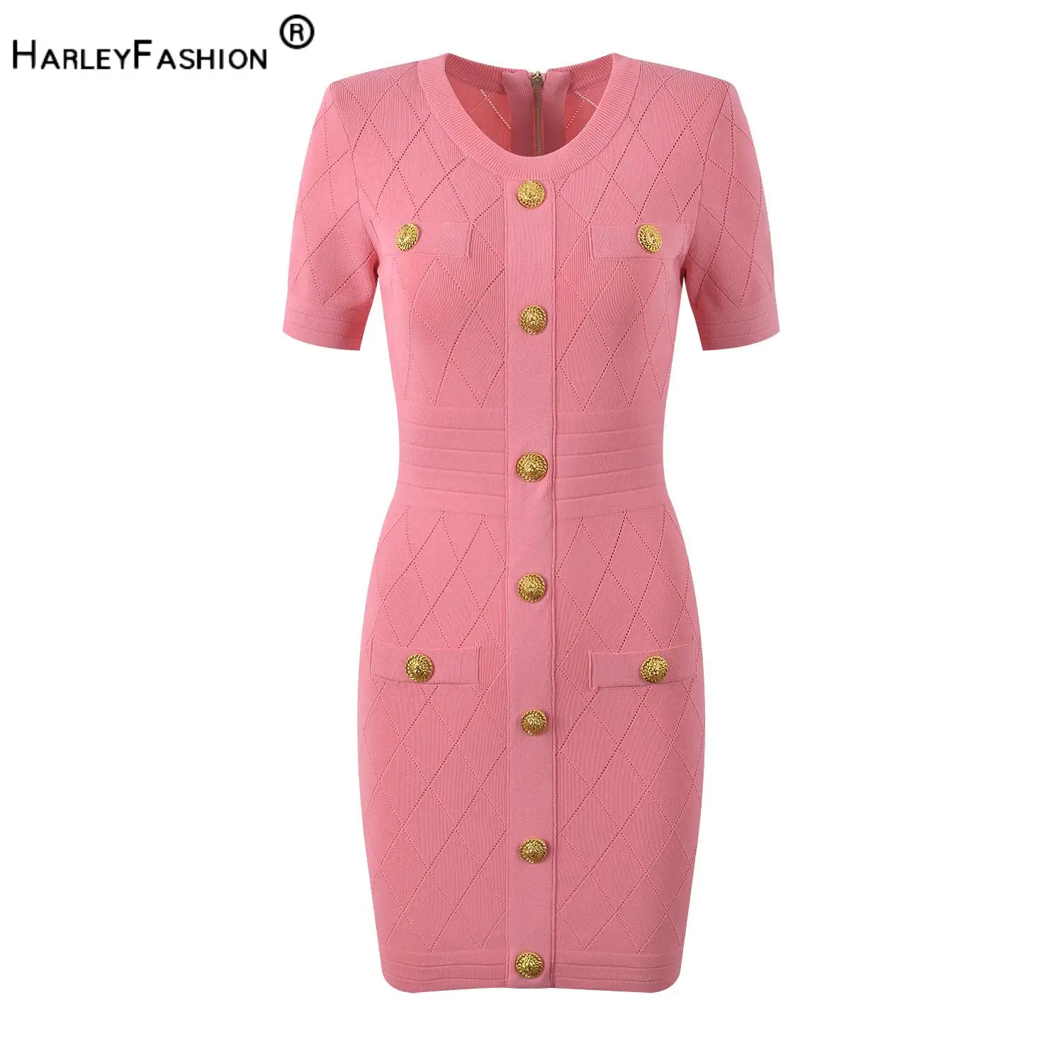French-style soft and gentle loose-fitting sleeveless halter neck short dress C7034