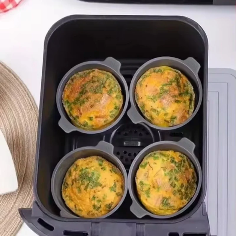 Ramekins 2/4/8Pcs For Air Fryer Silicone Large Muffin Cases Nonstick Egg Poacher Mould