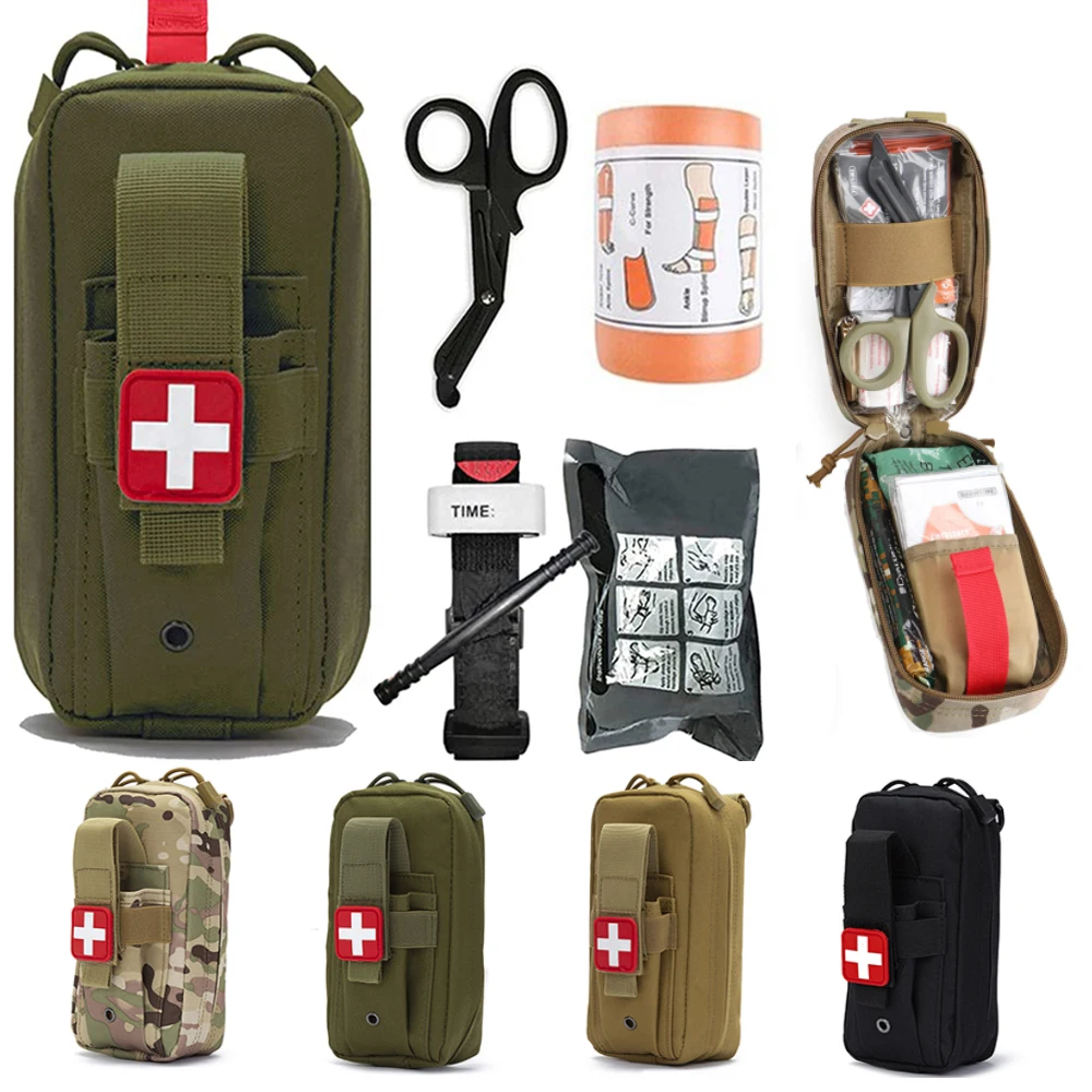 

Tactical Medical Pouch with Tourniquets Outdoor Molle EMT Pouch Single-Handed Operation First Aid Bag Camping Survival Supplies